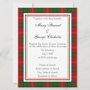 Chisholm Scottish Wedding Invitation