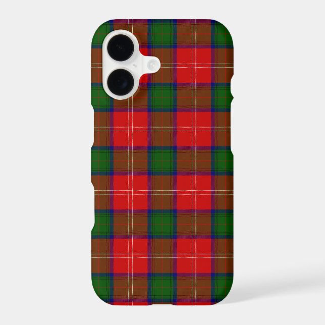 Chisholm tartan red green plaid iPhone case (Back)