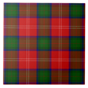 Chisholm tartan red green plaid tile