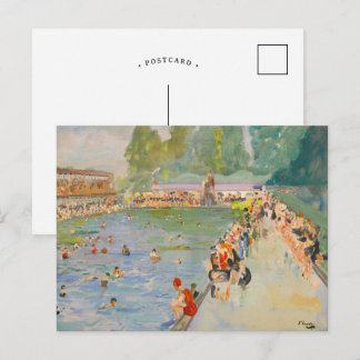 Chiswick Baths | Sir John Lavery Postcard