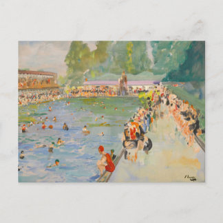 Chiswick Baths | Sir John Lavery Postcard