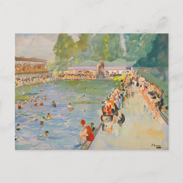 Chiswick Baths | Sir John Lavery Postcard (Front)