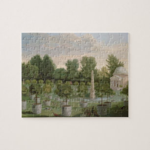 Chiswick House Gardens (oil on canvas) Jigsaw Puzzle