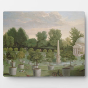 Chiswick House Gardens (oil on canvas) Plaque