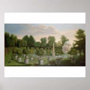 Chiswick House Gardens (oil on canvas) Poster