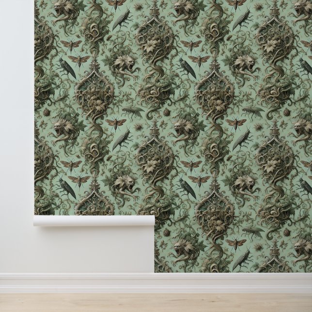 Chitinous Elegy – Gothic Insect  Wallpaper (Application)