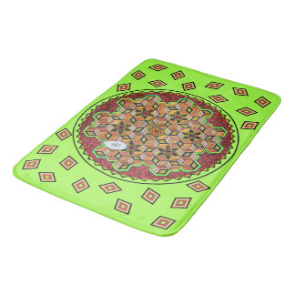 "Chitta Vritti Nirodha" (colour drawing) Bath Mat