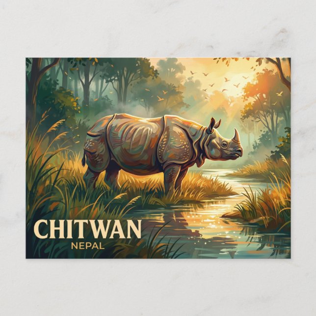 Chitwan National Park Nepal Postcard (Front)