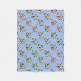 Chitzy Pink Wild Rose Fleece Blanket