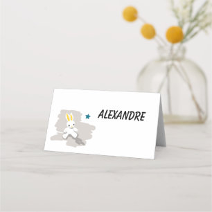 chivalrous chivalrous little white rabbit place card