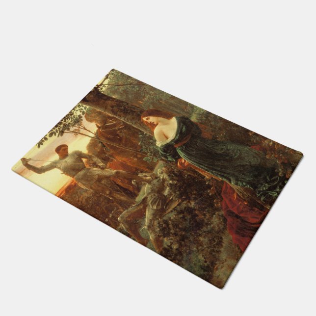 Chivalry (by Frank Dicksee) Doormat (Angled)