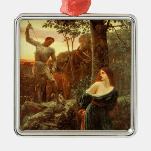 Chivalry (by Frank Dicksee) Metal Tree Decoration