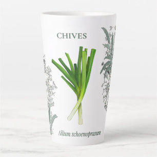 Chives - Allium schoenoprasum Latte Mug