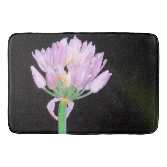 Chives Flower Bath Mat (Front)