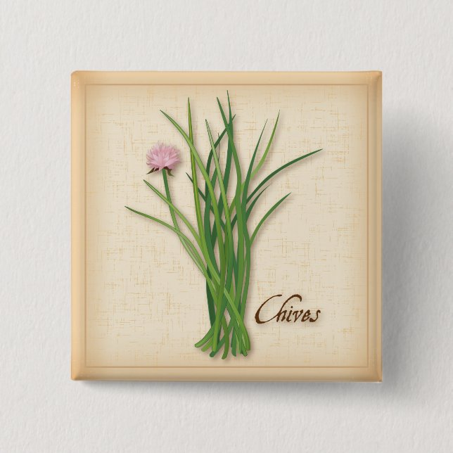 Chives Herb Button (Front)