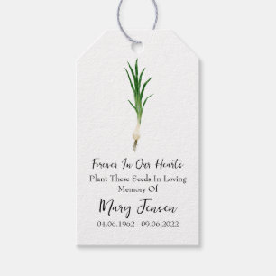 Chives Seed Packet Memorial Funeral Gift Tags