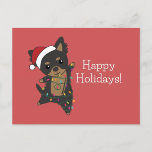 Chiwawa Christmas Dog Winter Animals Dogs Postcard