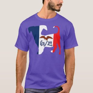 Chiweenie Dog Lover Iowa Flag T-Shirt