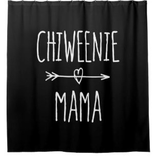 chiweenie mama chihuahua mum gift shower curtain