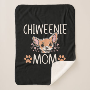 chiweenie mum chihuahua cute dog owner love lover sherpa blanket