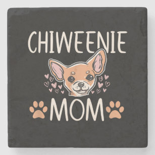 chiweenie mum chihuahua cute dog owner love lover stone coaster