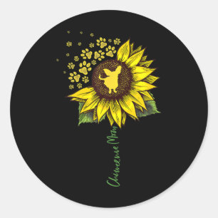 Chiweenie Mum Sunflower Chiweenie Gifts Dog Mum Ma Classic Round Sticker
