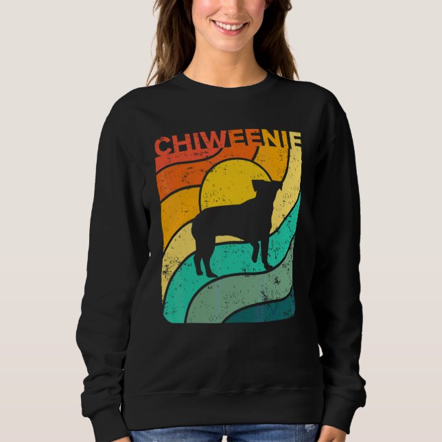 Chiweenie Vintage Sunset Mum Dad Sweatshirt (Front)