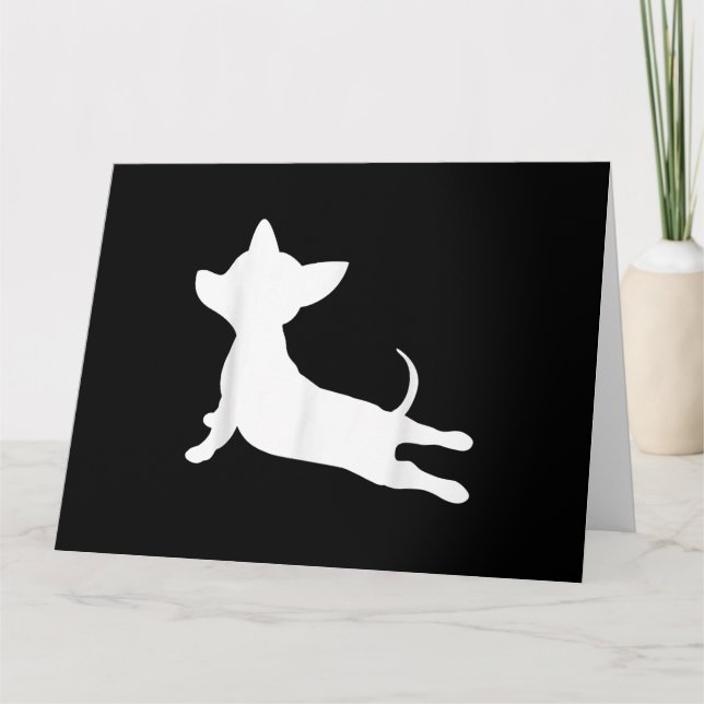 chiweenie yoga ness gift, chihuahua dachshund card (Front)