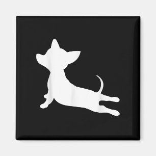 chiweenie yoga ness gift, chihuahua dachshund magnet