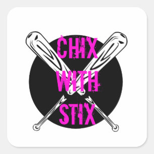 Chix with Stix Square Sticker