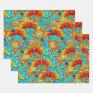 Chiyogami Yuzen Washi Style pattern Wrapping Paper