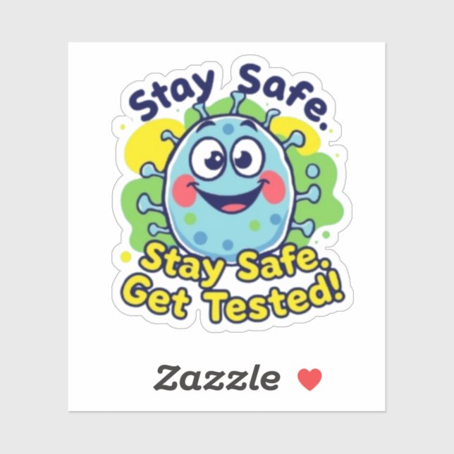 Chlamydia Awareness – Stay Safe! Fun sticker (Sheet)
