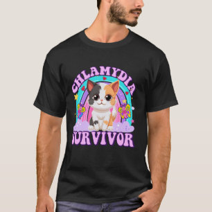 Chlamydia Survivor Cat Meme Funny Shirts for Men A