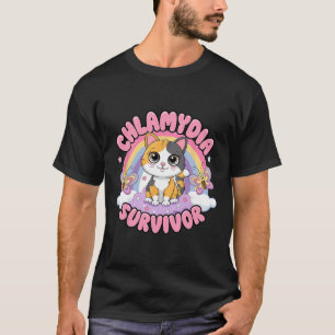 Chlamydia Survivor Cat Meme Funny Shirts For Men A