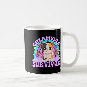 Chlamydia Survivor Cat Rainbow  Coffee Mug