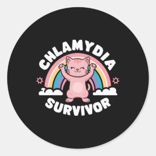 Chlamydia Survivor Classic Round Sticker