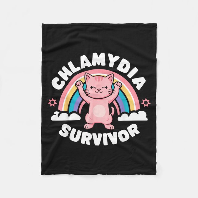 Chlamydia Survivor  Fleece Blanket (Front)
