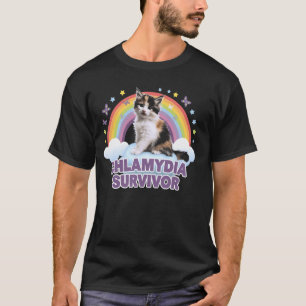 Chlamydia Survivor Rainbow Kitten Cute Cat Lover T-Shirt