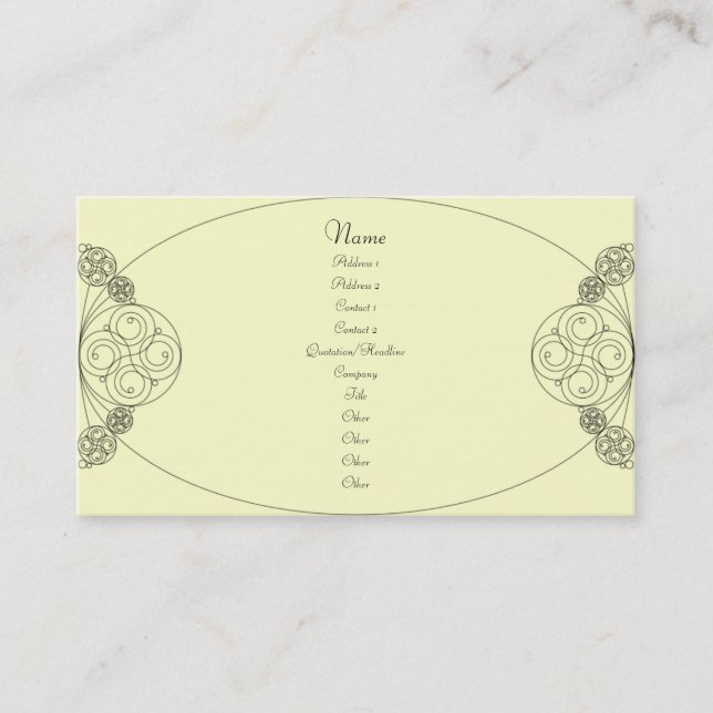 Chloe - Cream Business Card (Front)