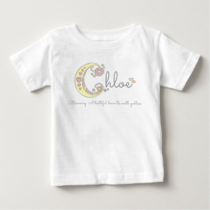 Chloe girls name meaning personalized baby romper T-Shirt