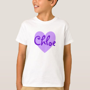 Chloe in Purple T-Shirt