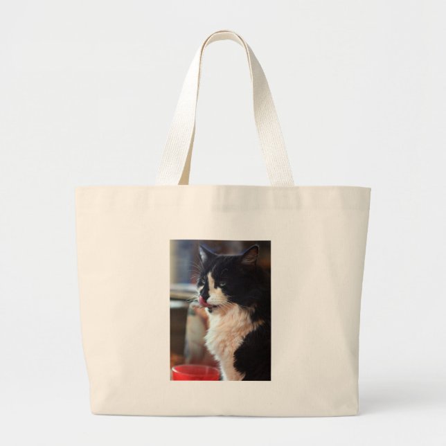 Chloe Licks Large Tote Bag (Front)