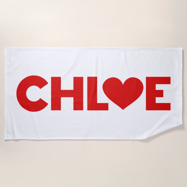 Chloe Love Beach Towel (Front)