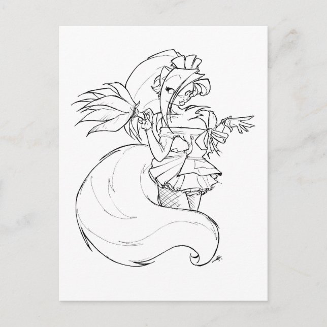 Chloe Maid Postcard (Front)