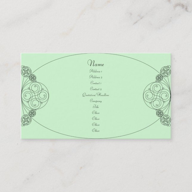 Chloe - Mint Business Card (Front)