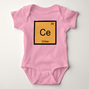 Chloe Name Chemistry Element Periodic Table Baby Bodysuit