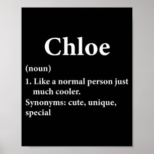Chloe Name Definition Funny D  Poster