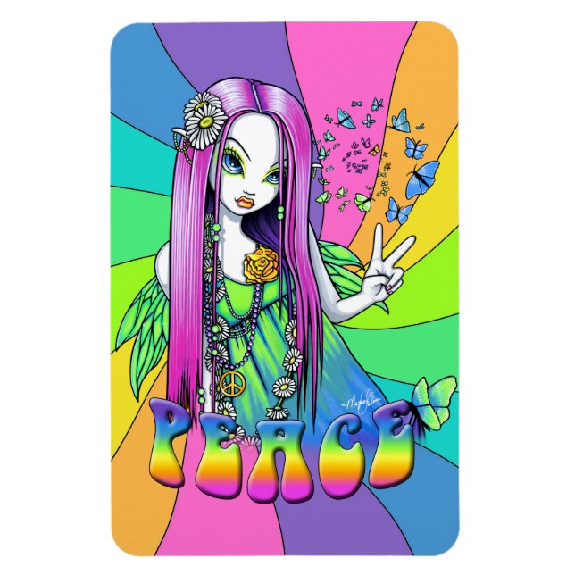 Chloe Peace Rainbow Hippie Fairy Magnet (Vertical)