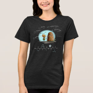 CHLOE peptide, Bee-3 w/ custom text, dark Tri-Blend Shirt
