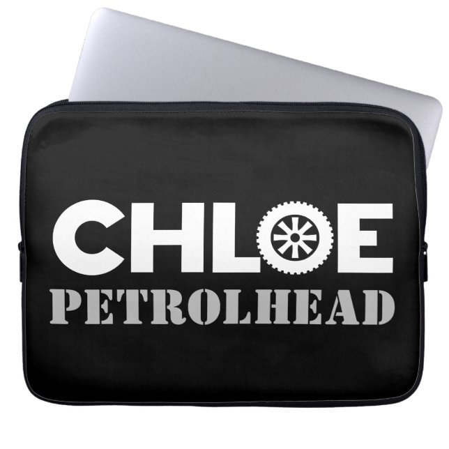 Chloe Petrol Head Laptop Sleeve (Front)